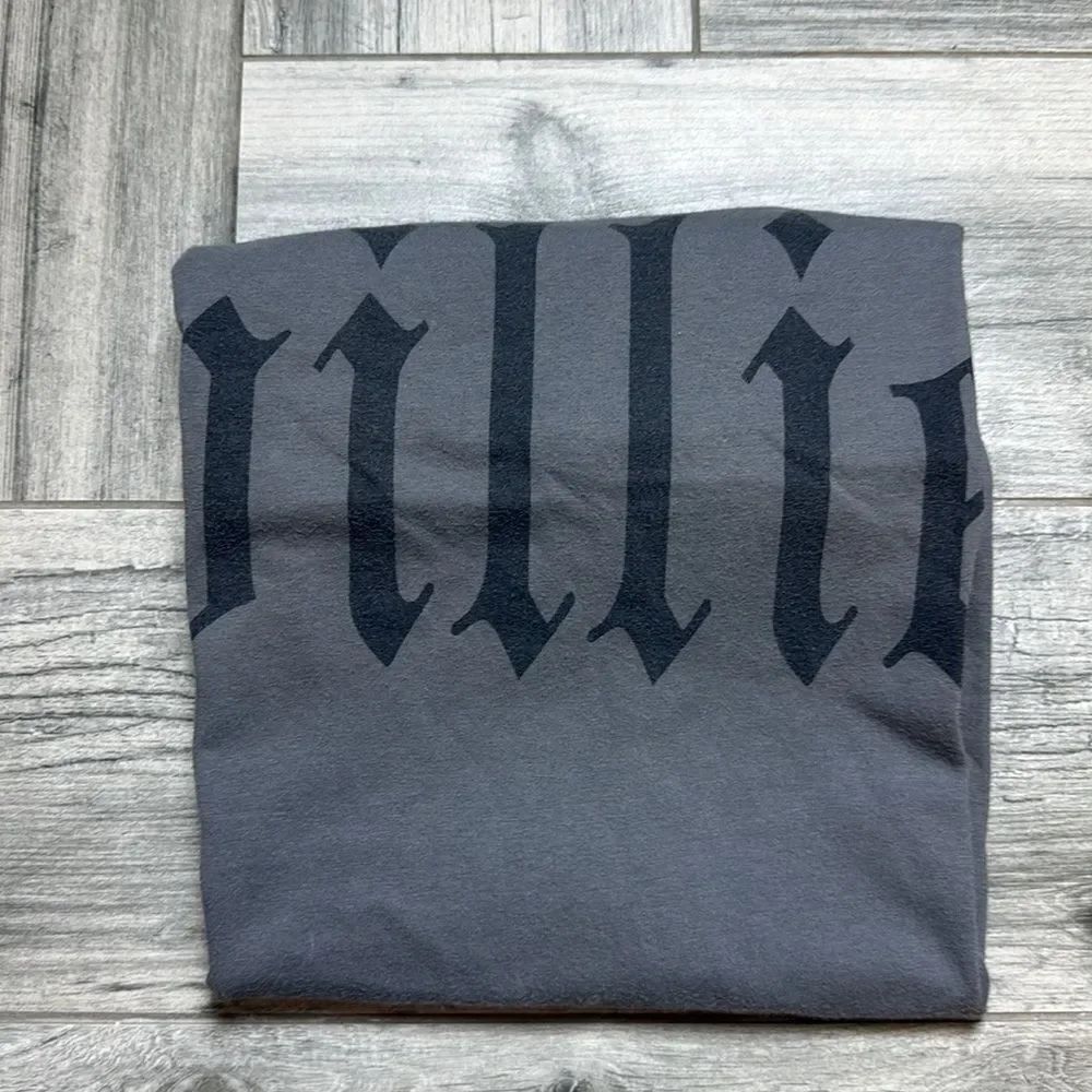 Gap Teen Girls Billie Eilish Logo Short Sleeve Oversized T-Shirt Gray Size 10
